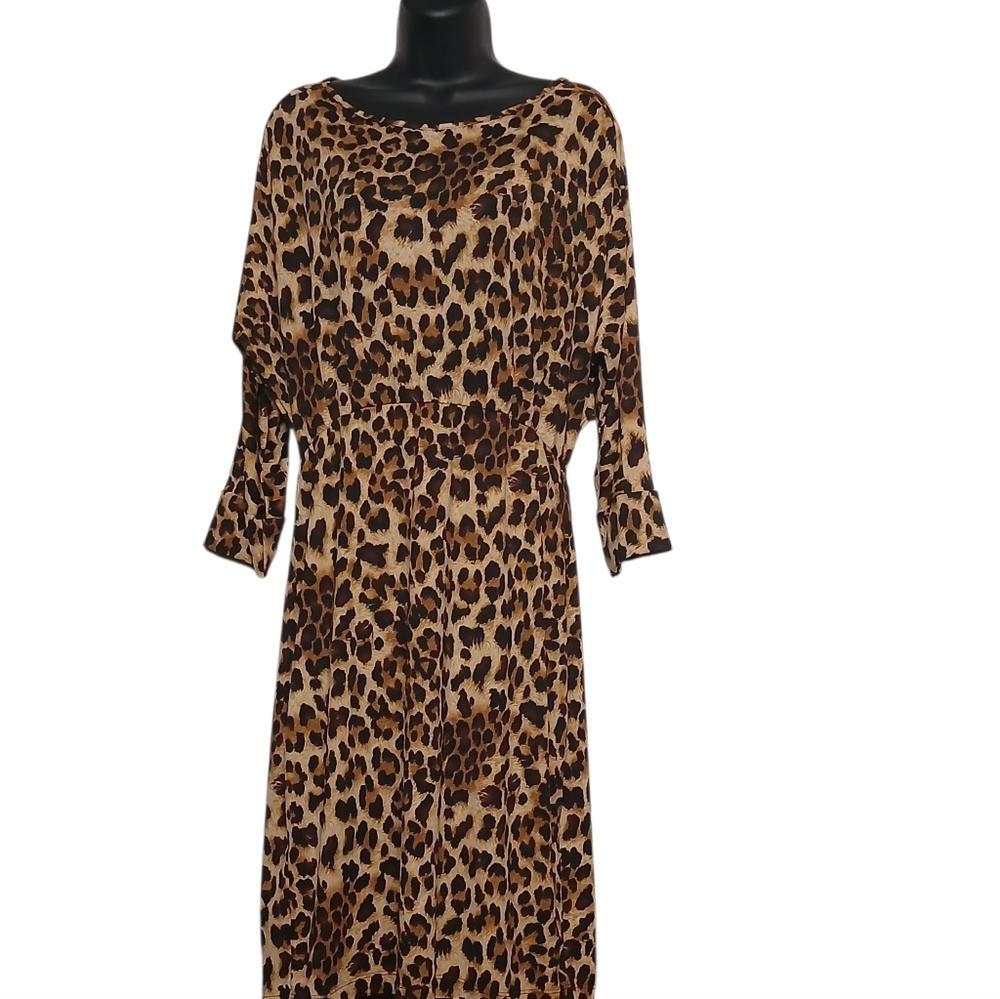 Venus Leopard Print Women Dress Sizw XL EUC - Picture 4 of 8